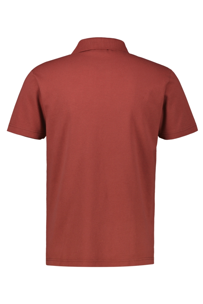 POLOSHIRT IN ZACHTE WAFELPIQUE KWALITEIT 2543204 331 Earth red